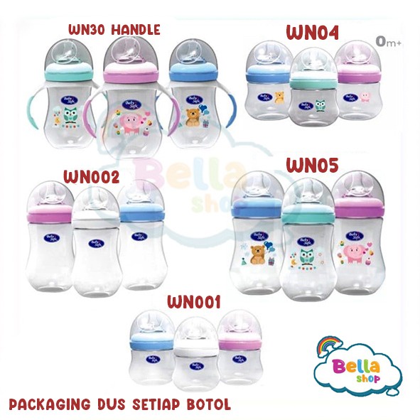 Botol Susu Bayi Baby Safe WN001/ WN002 Wide Neck Bottle Botol 125ml / 250ml - BELLA SHOP