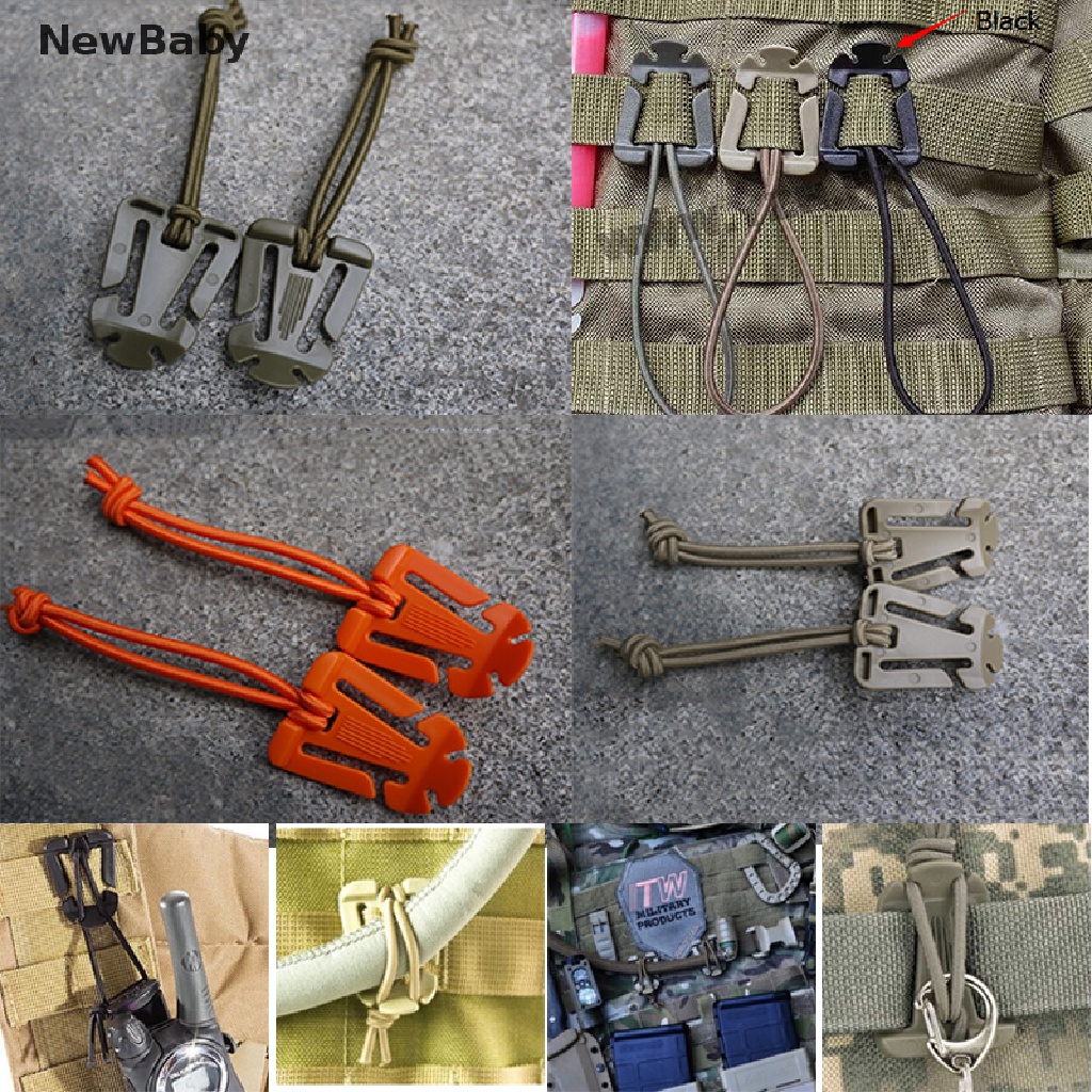 Newbaby 1Pc Klip Gesper Gantung Tali Elastis Taktis Untuk Tas Backpack