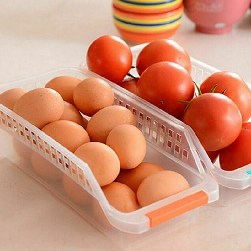 (BOW) Nampan Kulkas Keranjang Tempat Penyimpanan Sayur / Buah Wadah Serbaguna Organiser Food Storage Tray