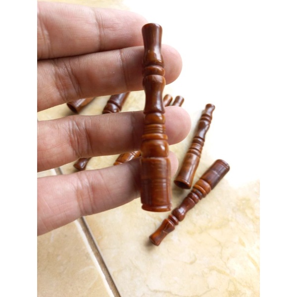 pipa rokok kayu kaukah motif ukiran
