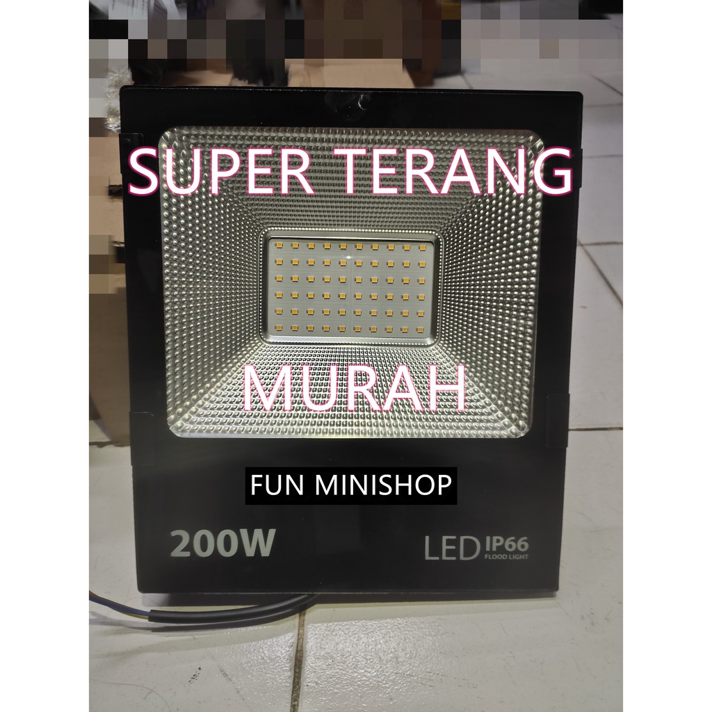 lampu sorot kap sorot floodlight led 200w putih6000k kuning 3000k