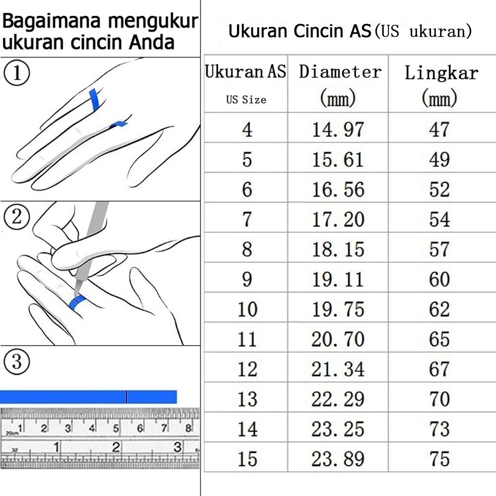 SANGCAKRA COD - Perhiasan Cincin Titanium Anti Luntur Mata Satu Cantik Gold Cincin Wanita Dewasa - B6