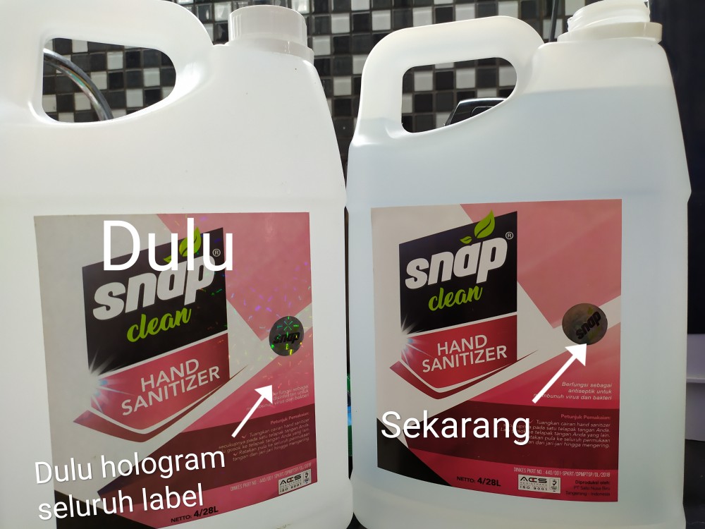 Hand Sanitizer Handsanitizer Cair Snap Clean 4 Liter 4l Bukan Antis Gel 1 2 Liter Gojek Grab