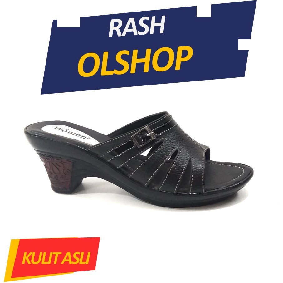 Sandal Wanita Kondangan Sandal Selop Wamita Pesta Bahan Kulit Asli