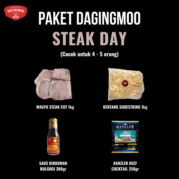 

Paket BBQ Steak Day (All Steak) / Cocok Untuk 4-5 Orang / HARGA LEBIH MURAH!