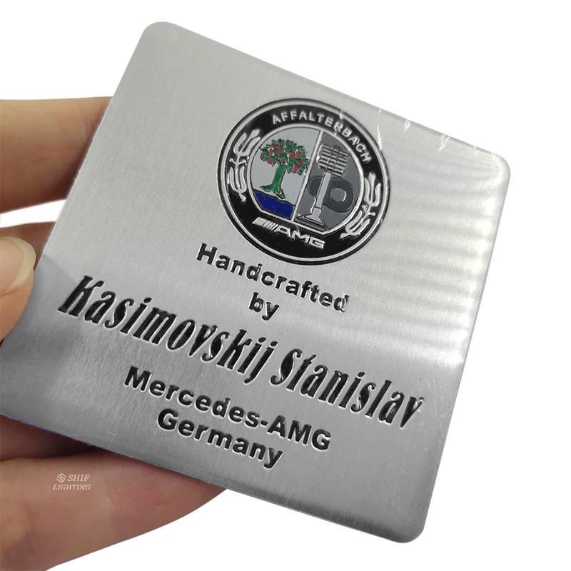 1 x Aluminum AMG Apple Tree Logo Car Auto Emblem Badge Sticker Decal Replacement for Mercedes Benz C E S Class