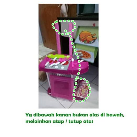 Mainan Anak Kitchen Set Koper Besar Pink / Mainan Masak-Masakan