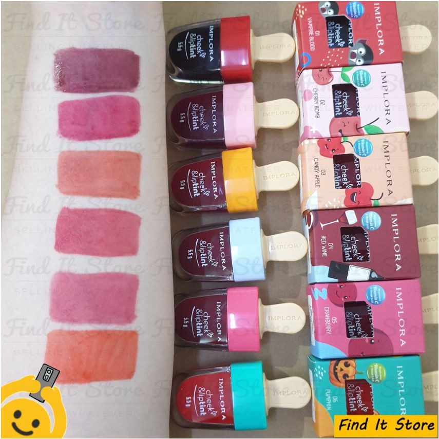 Implora Cheeck and Liptint Lip Tint Jelly Tint BPOM