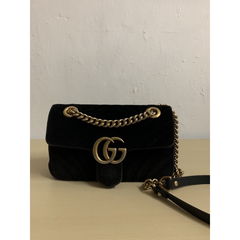 gg marmont velvet mini bag