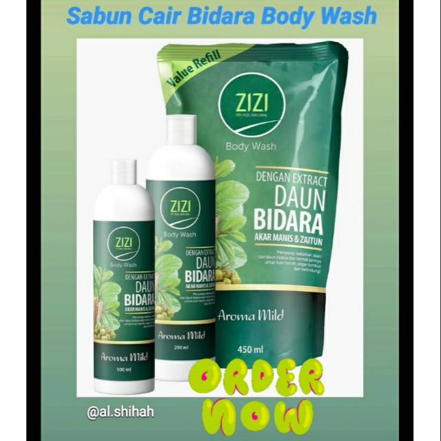 SABUN CAIR BIDARA ZIZI BODYWASH Botol 100 ml