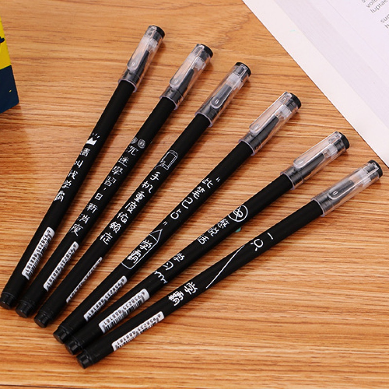 12pcs / Kotak Pulpen Gel 0.5mm Bahan Dasar Air Untuk Sekolah / Kantor