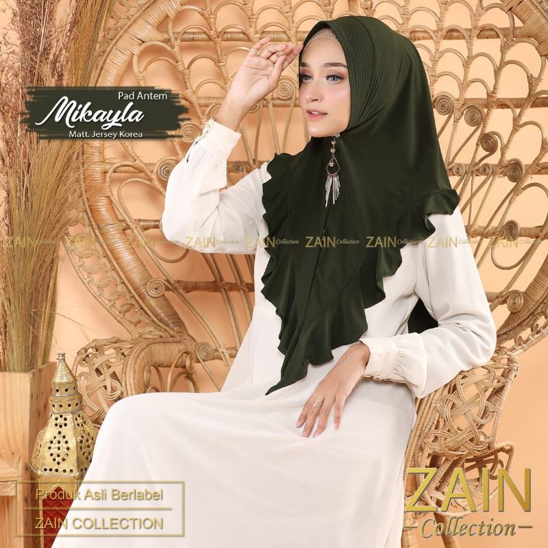 Jilbab Hijab Khimar Instan Mikayla Ori Zain-Black