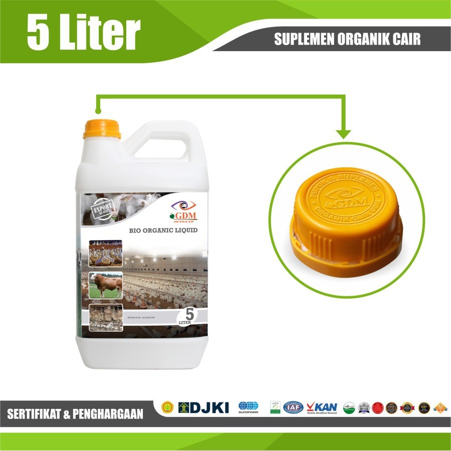 SUPLEMEN ORGANIK CAIR SPESIALIS TERNAK GDM 5 LITER