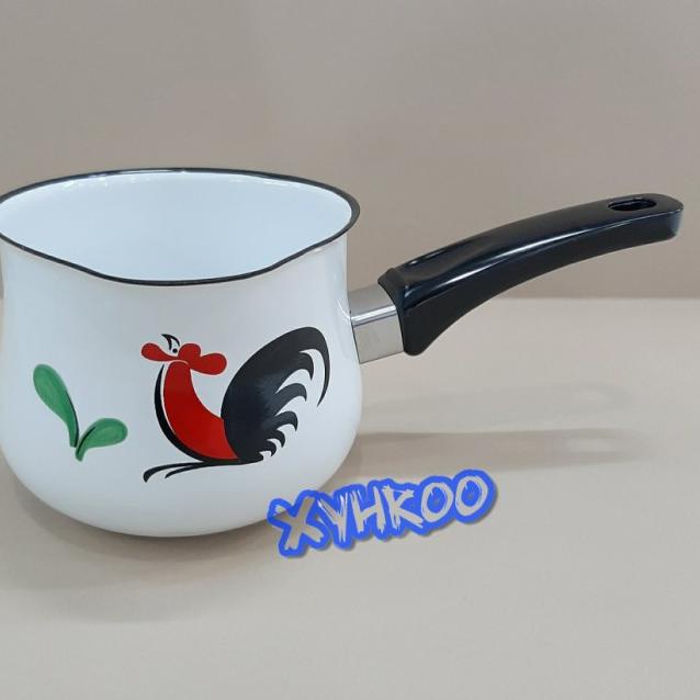 ❄ Panci Enamel milk Pan ejiri ayam jago kukuruyuk ➩
