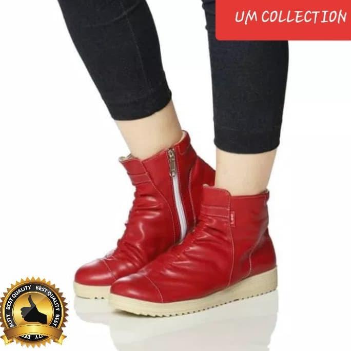 Sepatu Wanita LeeShoes Bootsflat sleting good quality. Kode BR termurah