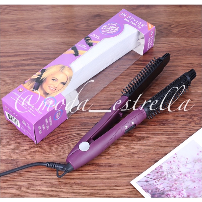 CATOK INSTYLER UNGU HOT V BRUSH IRON CURL FLAT/CATOK SISIR MULTIFUNGSI RAPID PRO HEAT UP/CATOK BLOW