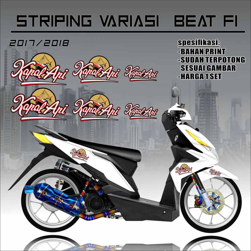 Sticker Striping variasi Beat Striping  Beat Fi - Sticker Beat