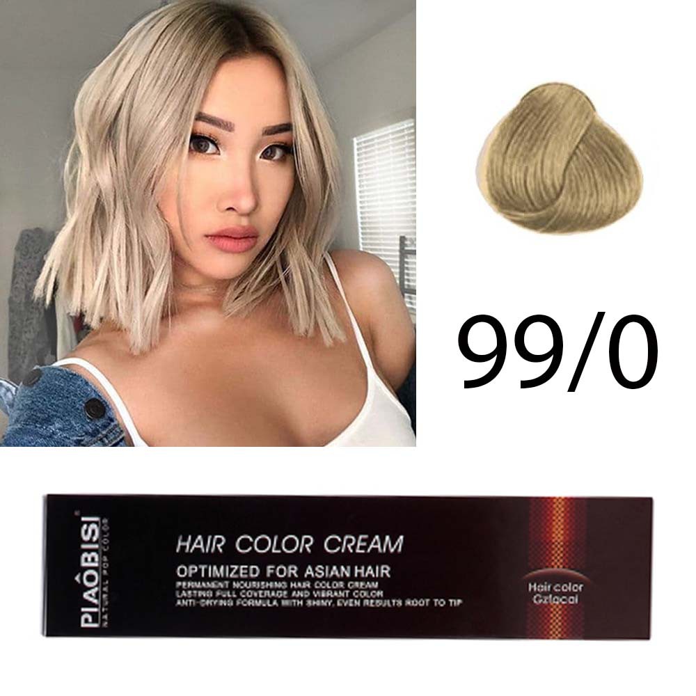 PIAOBISI 99.0 GOLD LINEN hair color cream cat pewarna rambut blonde