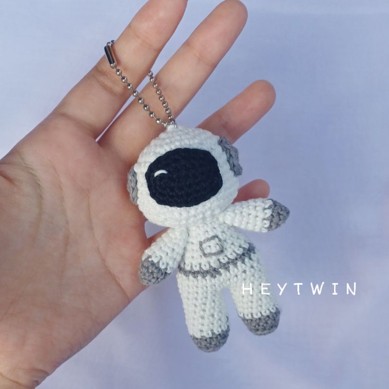 astronaut keychain astronout astronot keyring ganci gantungan kunci bagtag bagcharm lucu boneka keci