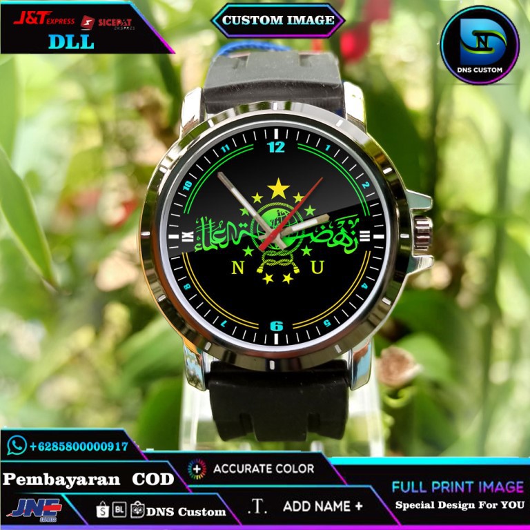 JAM TANGAN PRIA lOGO KALIGRAFI NU CUSTOM || JAM TANGAN KALIGRAFI KEREN TERBARU *BISA COD*