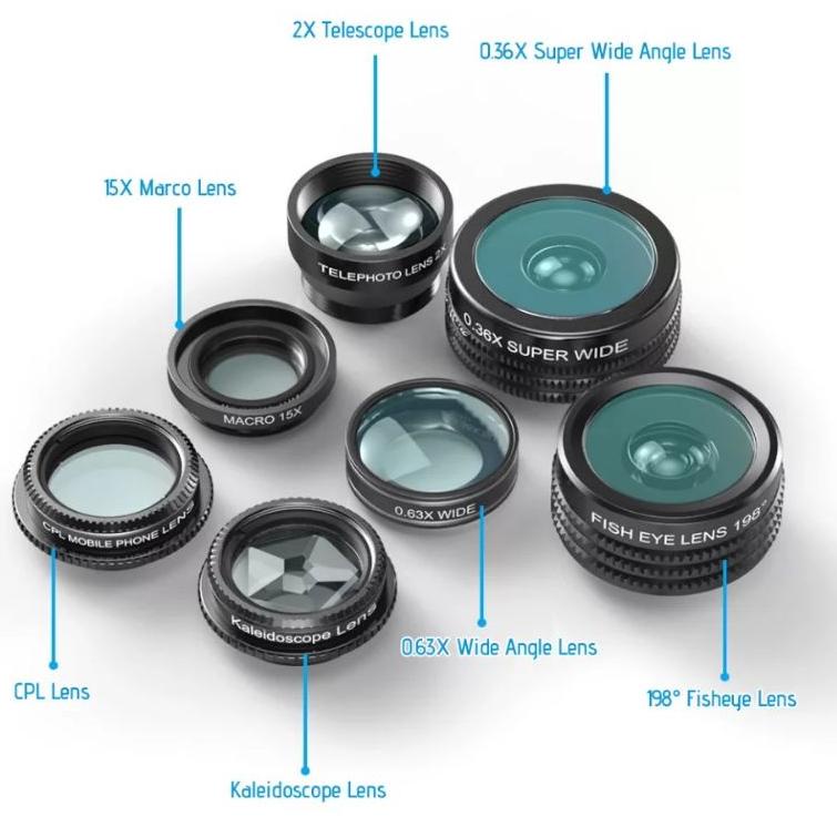 COD Lensa Hp Universal HD Wide Makro Telephoto Fisheye CPL [KODE 2605]-3