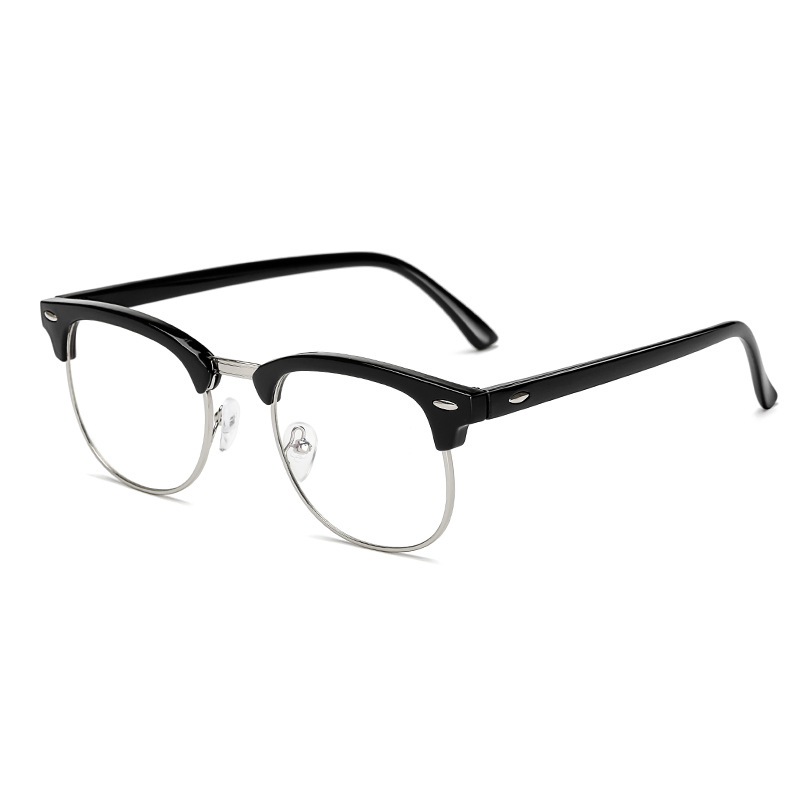 (YUZHU) TERSEDIA &amp; COD Half Frame Kacamata Anti Radiasi Pria Classical Anti Biru Light Kacamata Gaya Eyeglasses