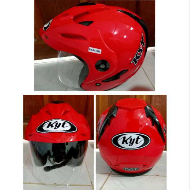 Jual Helm Half Face KYT Venom RR Doublevisor Red Ferrari Original