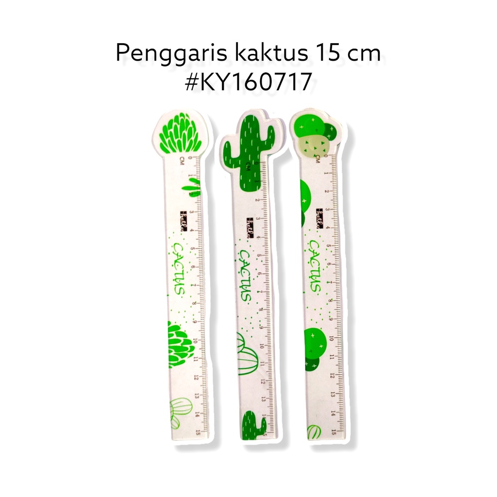 

Penggaris Kaktus 15 cm / Mistar Impor Cactus Bahan Plastik Ruler Fancy #KY160717 Satuan – SHSNP