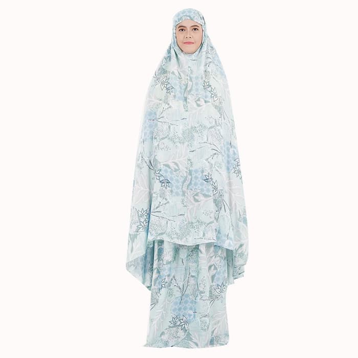 Mukena Tazbiya Batik Palmette Tosca (Mukena Rayon Premium Dewasa) Diskon