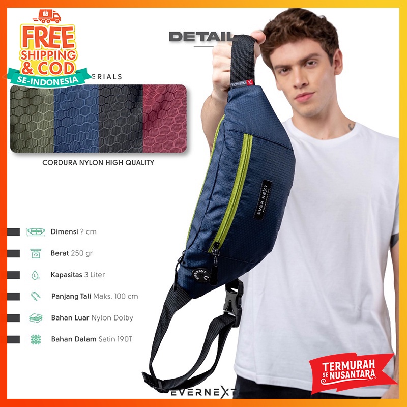 Waist Bag Pria Tas Selempang Tas Pinggang Pria Denzel Termurah Dan Terbaik