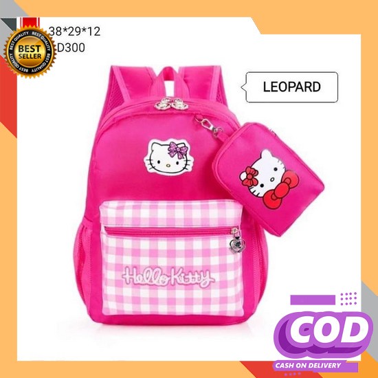 Sd Tas Sekolah 1-3-5 Kelas 6-12 Tahun Anak Laki-Laki Berusia Perl Qp13 Tas Ransel Hello Kitty 2In1