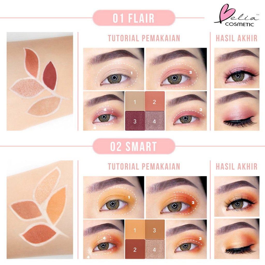 ❤ BELIA ❤ YOU The Simplicity Eyeshadow Quad Z | Y.O.U Makeups (✔️BPOM)