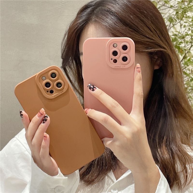 Softcase Iphone 6 6 Plus 7 7 Plus 8 8 Plus X Xs Xr Xs Max Case Macaron Protect Camera