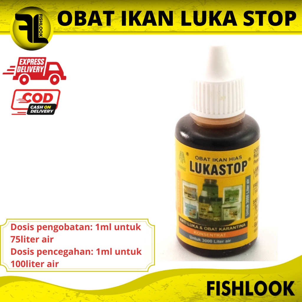 LUKA STOP LUKASTOP 30ml Obat Luka Jamur Cair ikan Hias koi