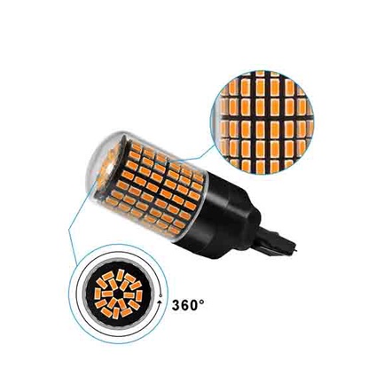 Lampu LED 144 Superbright Kedip Flash Mundur Rem Sein Reting T20 1156 Mobil Motor Putar Bayonet