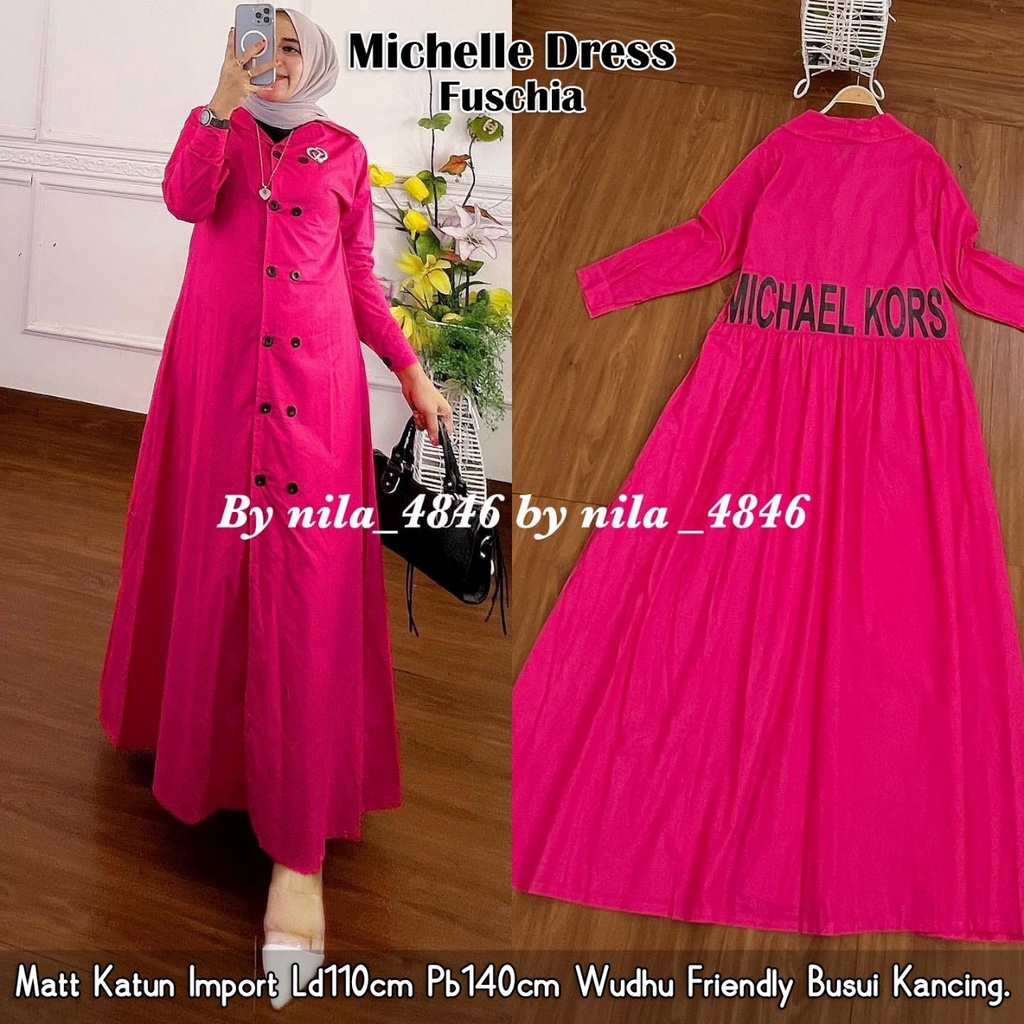 MICHEL CROSS MAXI/DRESS WANITA KEKINIAN/GAMIS SIMPEL MODEL TERBARU