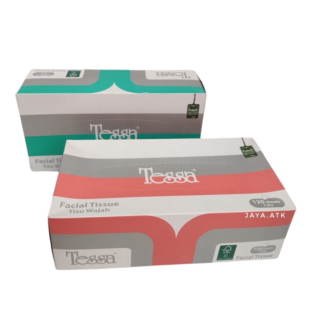 TISU WAJAH TESSA KERING FACIAL TISSUE BOX 120 LBR 2 PLY NON PARFUM TM-05