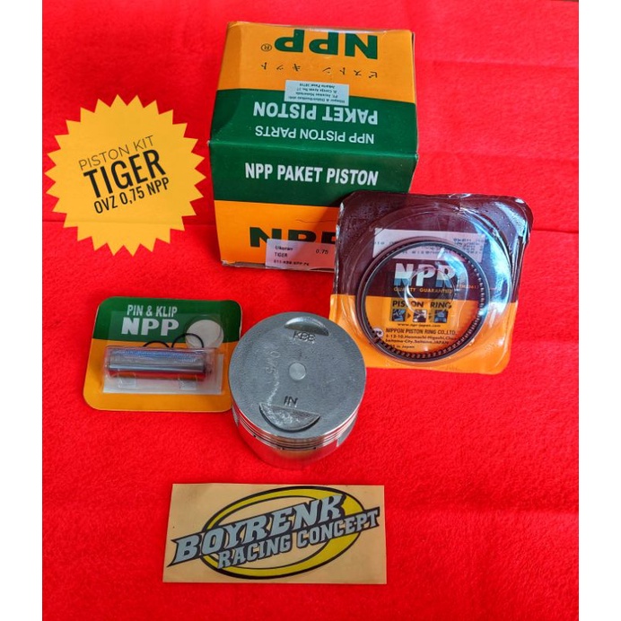 PISTON KIT/SEHER KIT/SEKER KIT TIGER PEN 15 NPP(KBB)OVZ STD|25|50|75|100-BOYRENK RACING