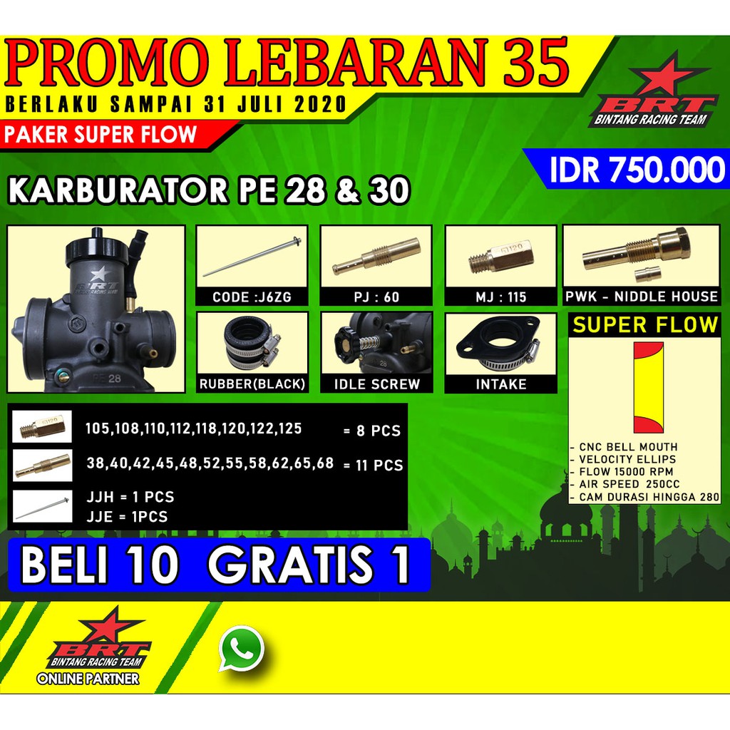 Super Flow Karburator PE 28 BRT