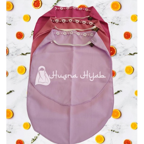 [BRAND HUSNA HIJAB] Cadar Karet 2 Layer Renda Anak / Cadar Anak 2 Layer