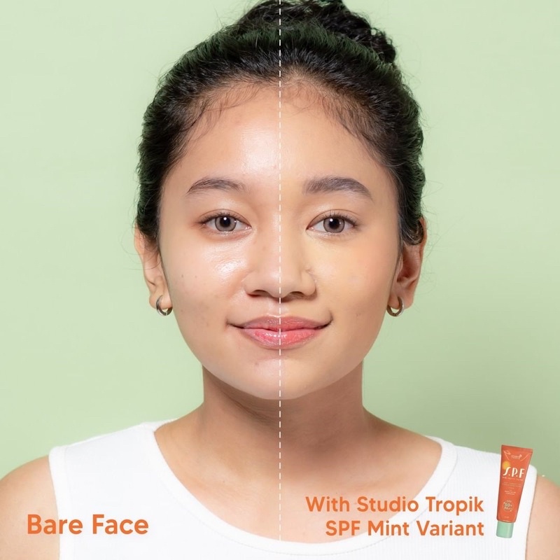 STUDIO TROPIK SPF 50+ PA++ 50gr (Mint / Peach) - Skin Pretty Filter