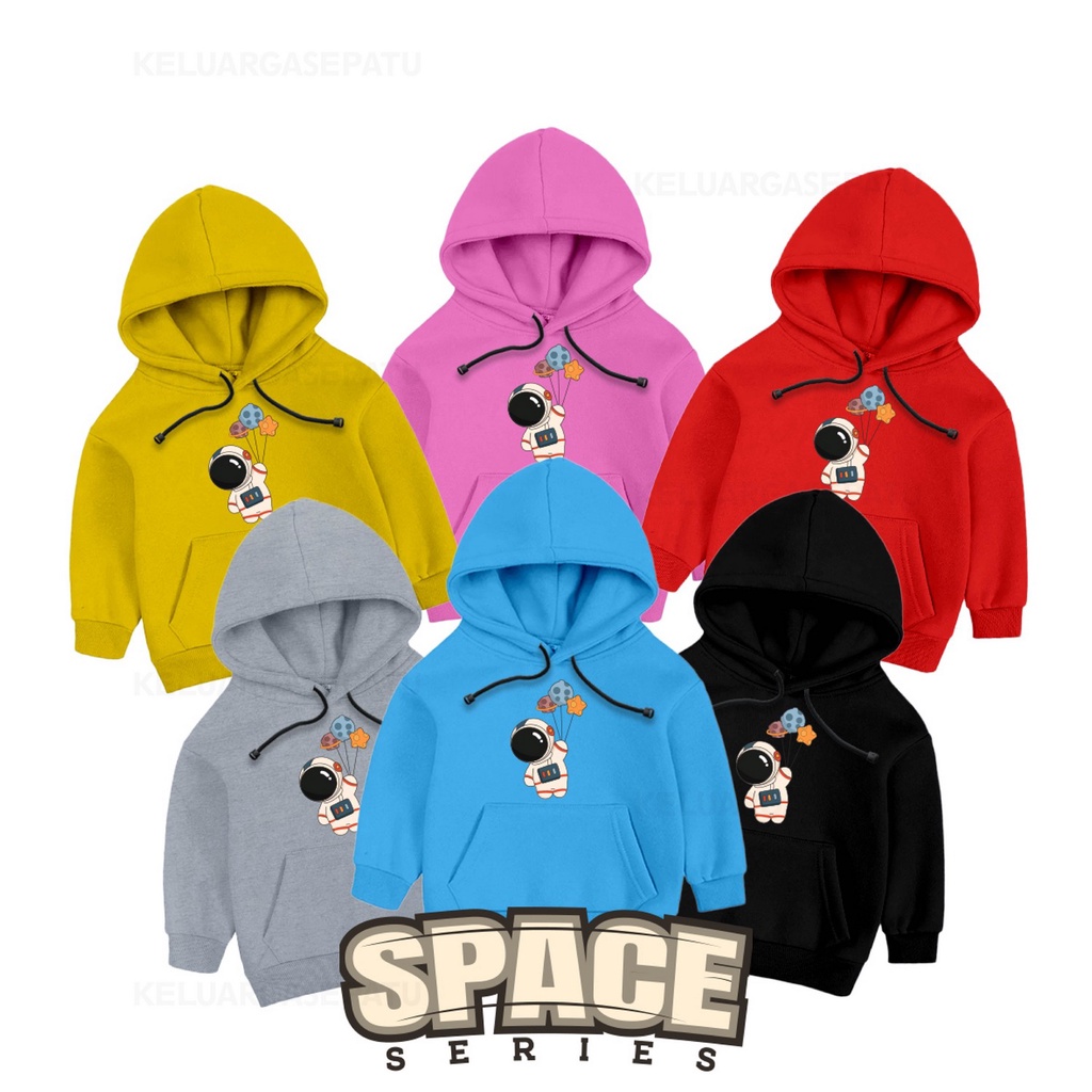 Hoodie Anak Sweater Astronot Luar Angkasa baby Series Usia 1-6 tahun anak dan bayi lucu switer custom murah