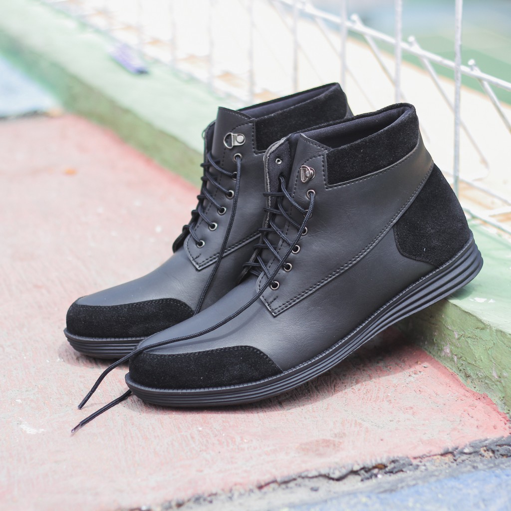 POWEL BLACK | FORIND x Headway | Sepatu Boot Santai Casual Pria/Cowok Original Ori Boots Footwear