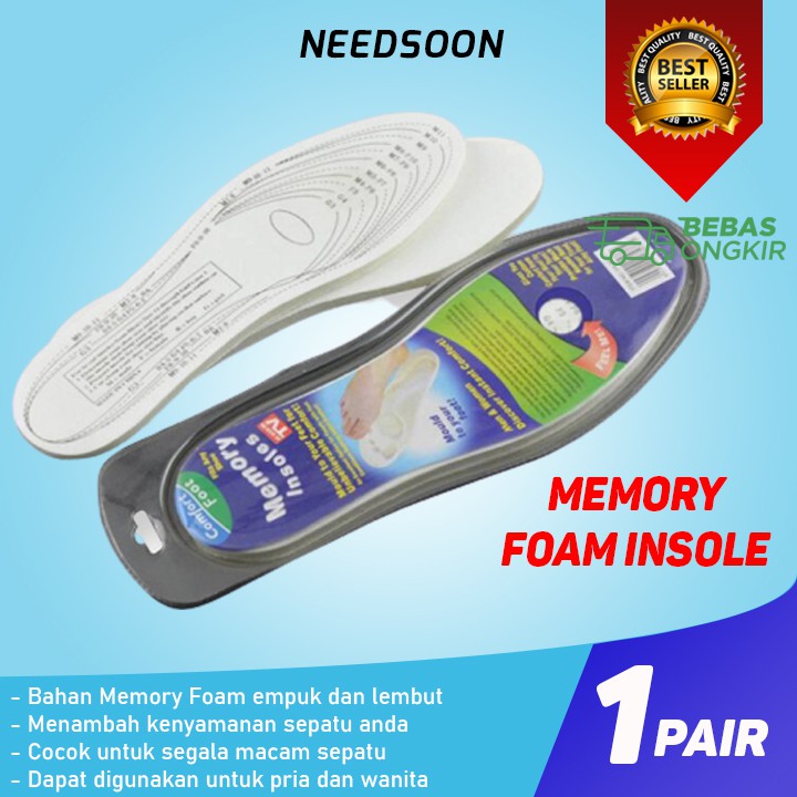 Insole Sepatu  Memory Foam Bantalan Alas Sepatu  Shoe Pad  