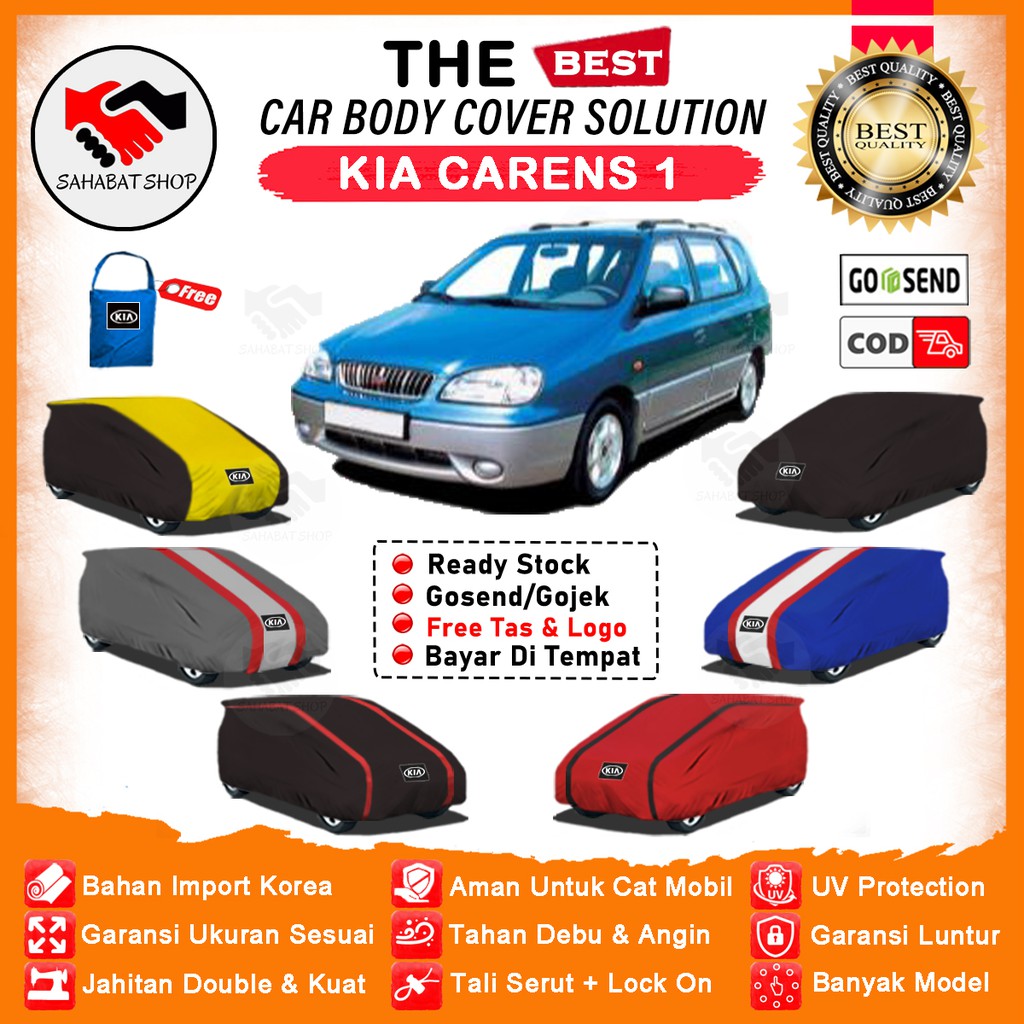 Sahabat Body Cover Mobil Carens / Sarung Penutup Kia Carens l Outdoor / Tutup Mantel Selimut Kerudung Jas Mantol Kerodong Pelindung Pembungkus Kelambu Terpal Tutupan Bungkus Mobil Kia Carens Waterptoof Anti Air Model Orange