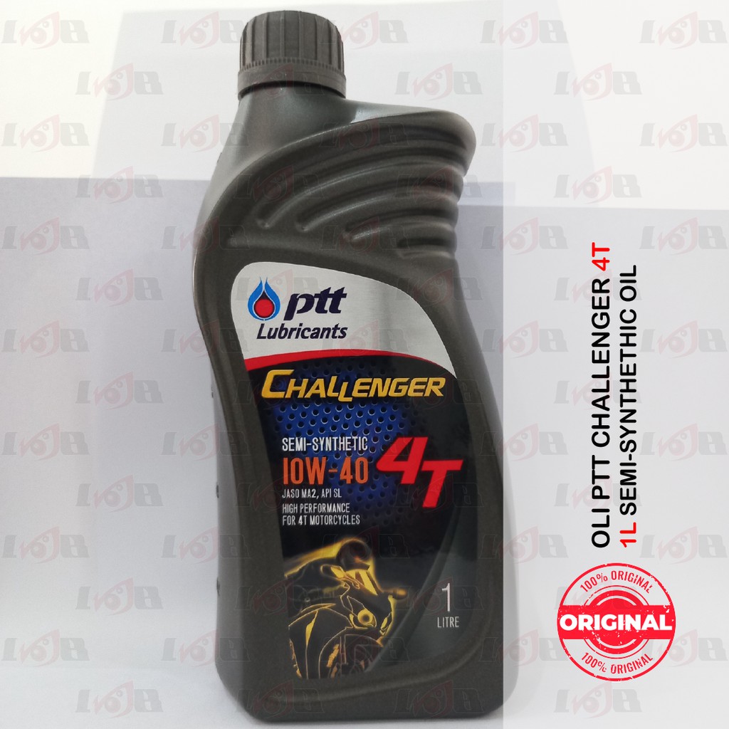 Oli PTT Challenger 4T SAE 10W40 JASO MA2 SL Lubricants Oil Motor 1L