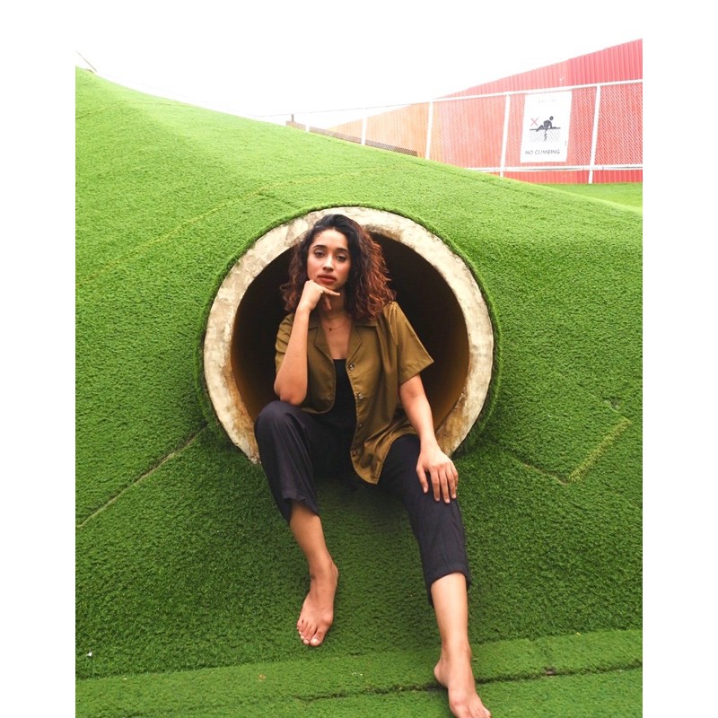 Vienna Top / Shirt / Blouse / Kemeja - Army Green