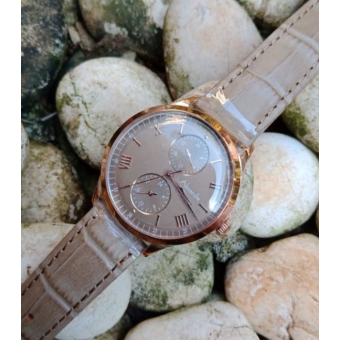 ALEXANDER CHRISTIE WANITA ORIGINAL AC 2943 TERBARU TALI KULIT ANALOG CEWEK NEW GARANSI RESMI 1 THN