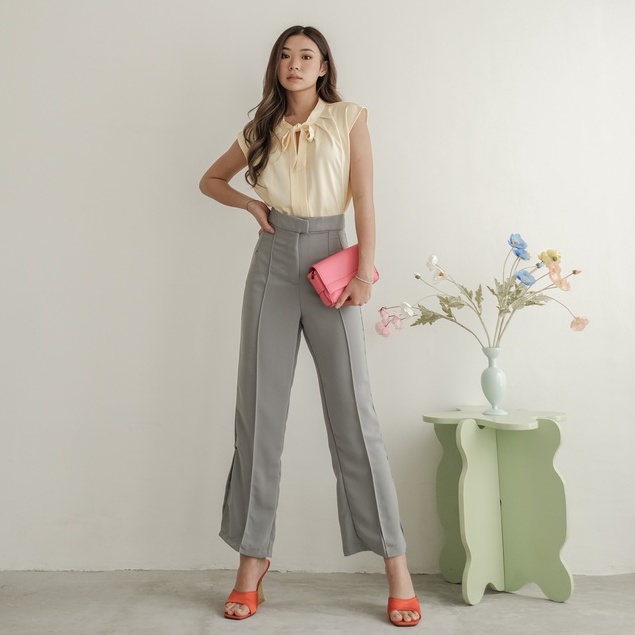 [TAVIA] MARLYN PANTS / CELANA PANJANG WANITA / CELANA KANTOR WANITA / CELANA BAHAN