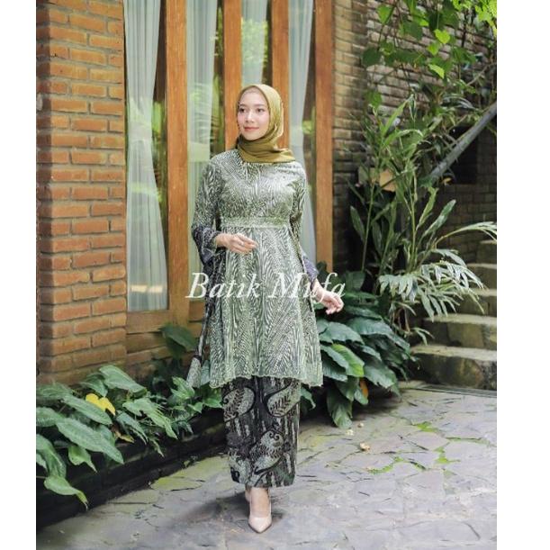 "PRP.15Jn22ˣ" NEW Kebaya batik Couple MECA Tunik Army mint | Kebaya wisuda kebaya hijau mint kebaya 